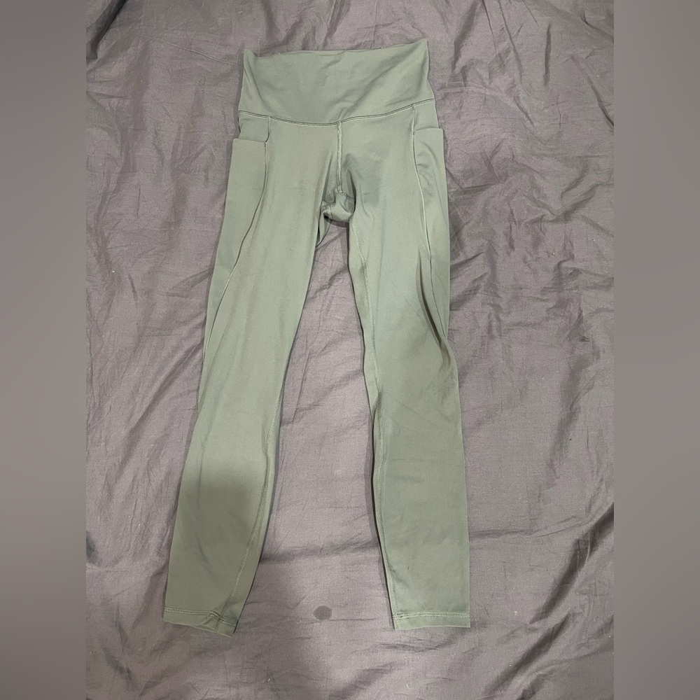 High-Waisted Green Leggings